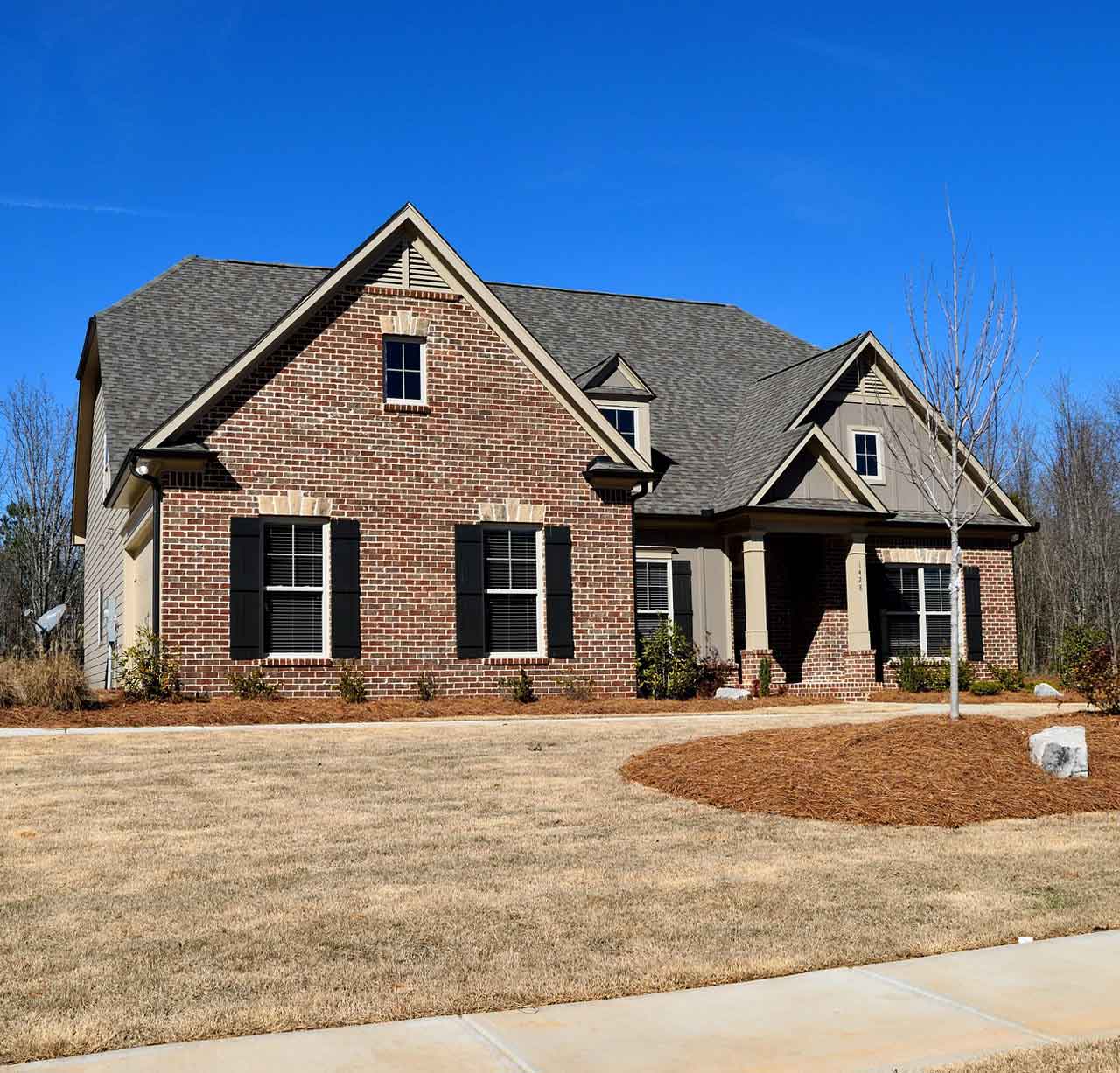 Photo of a two story brick home.